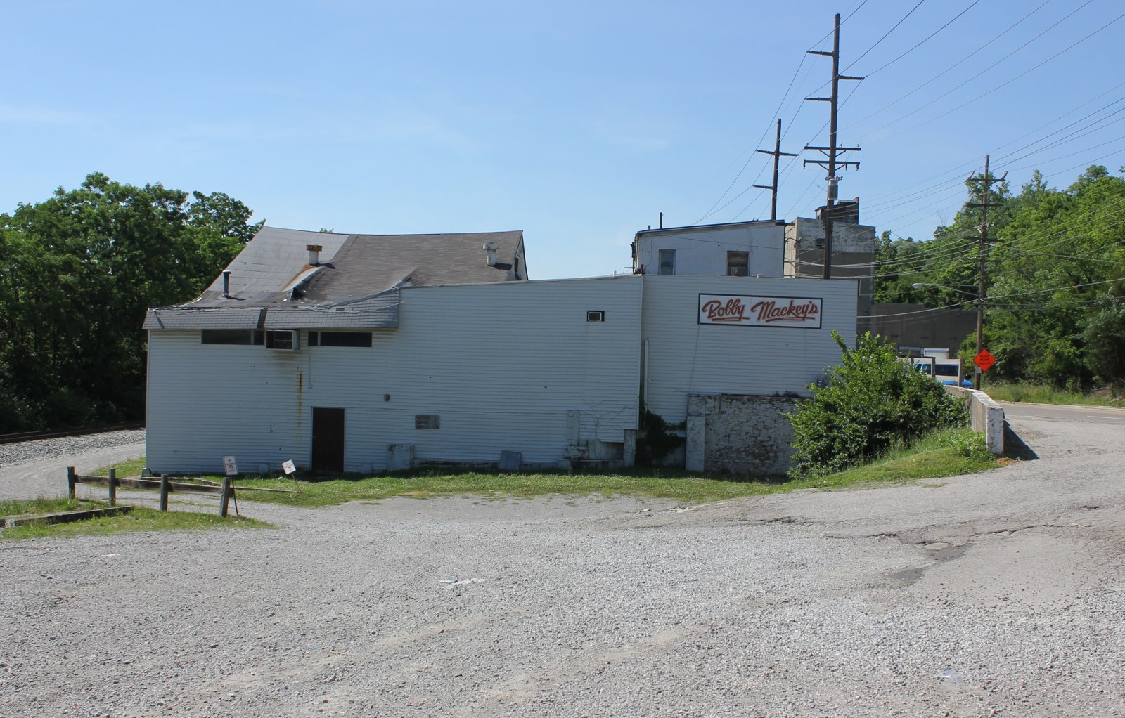 The rear and side of the former Bobby Mackey’s Music World in Wilder, Kentucky.