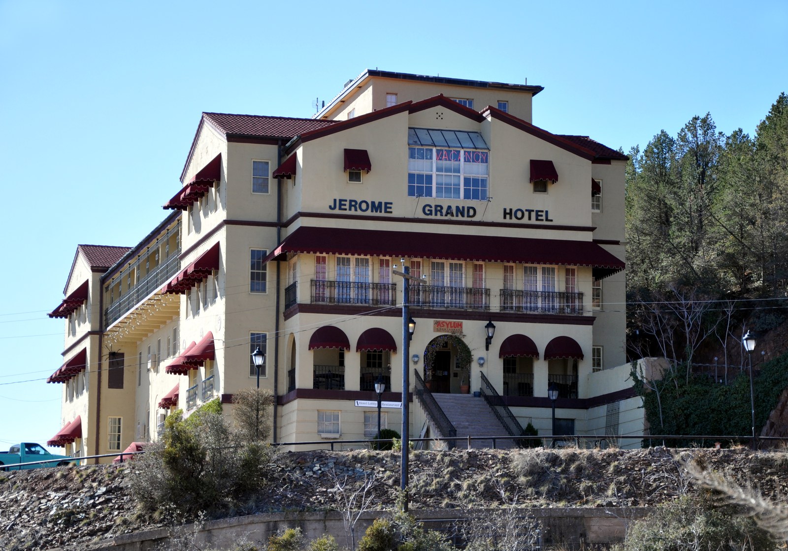 The Jerome Grand Hotel, originally the United Verde Hospital, photographed in 2013.